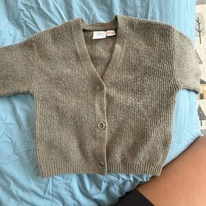 Zara Women's Tan Button-Up Cardigan